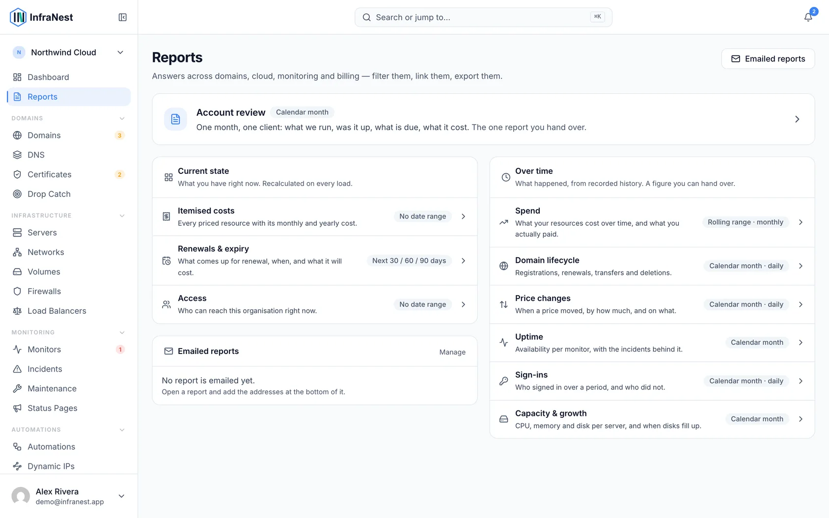 Find, filter and share a report