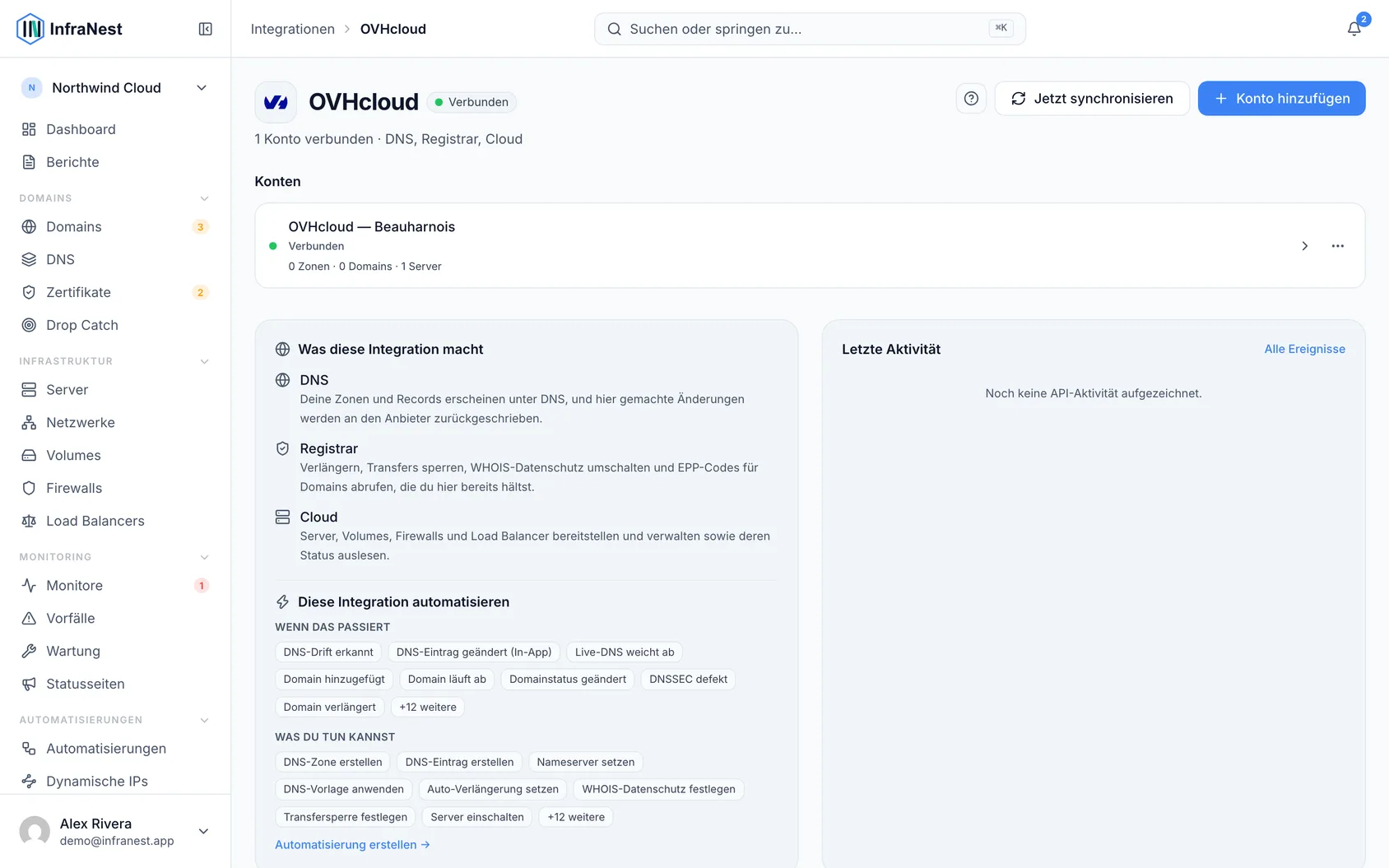 OVHcloud verbinden