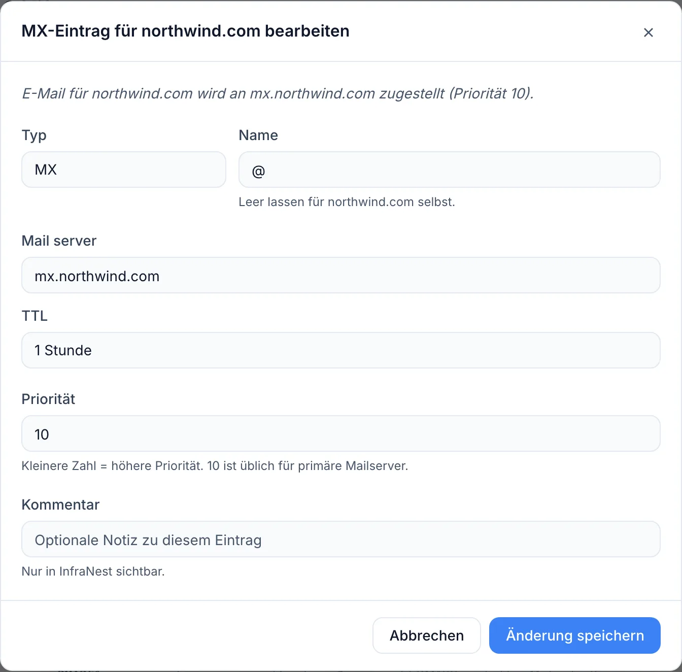 Meine DNS-Änderung wird noch nicht angezeigt