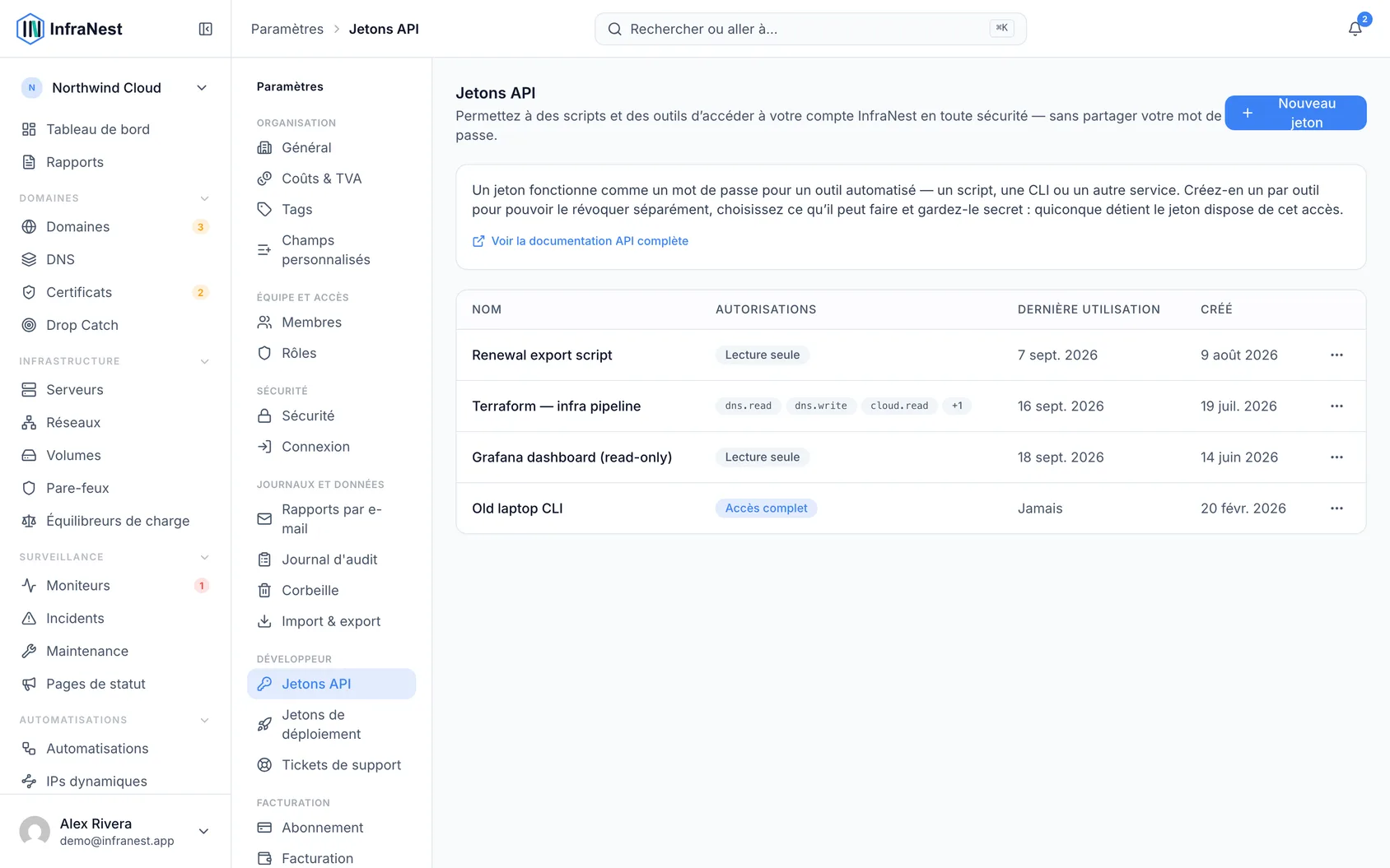 Jetons API