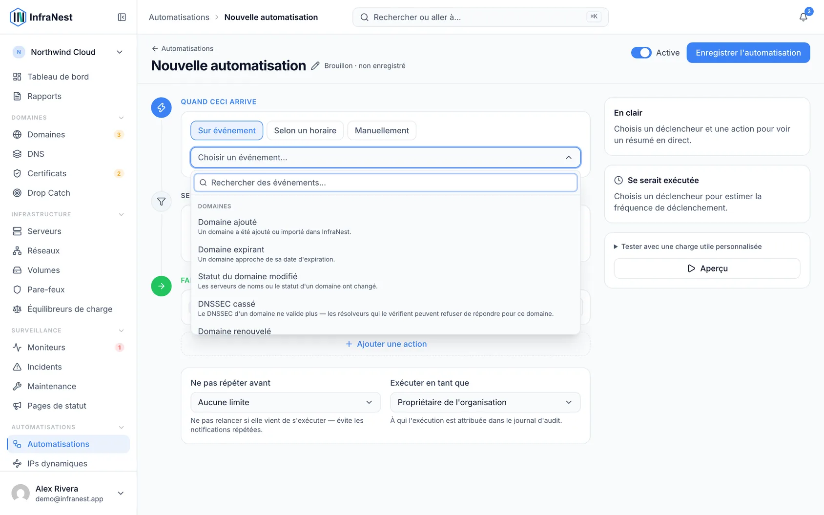 Créer une automatisation