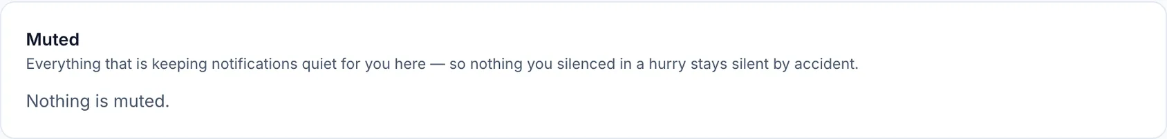 Cut down on notifications