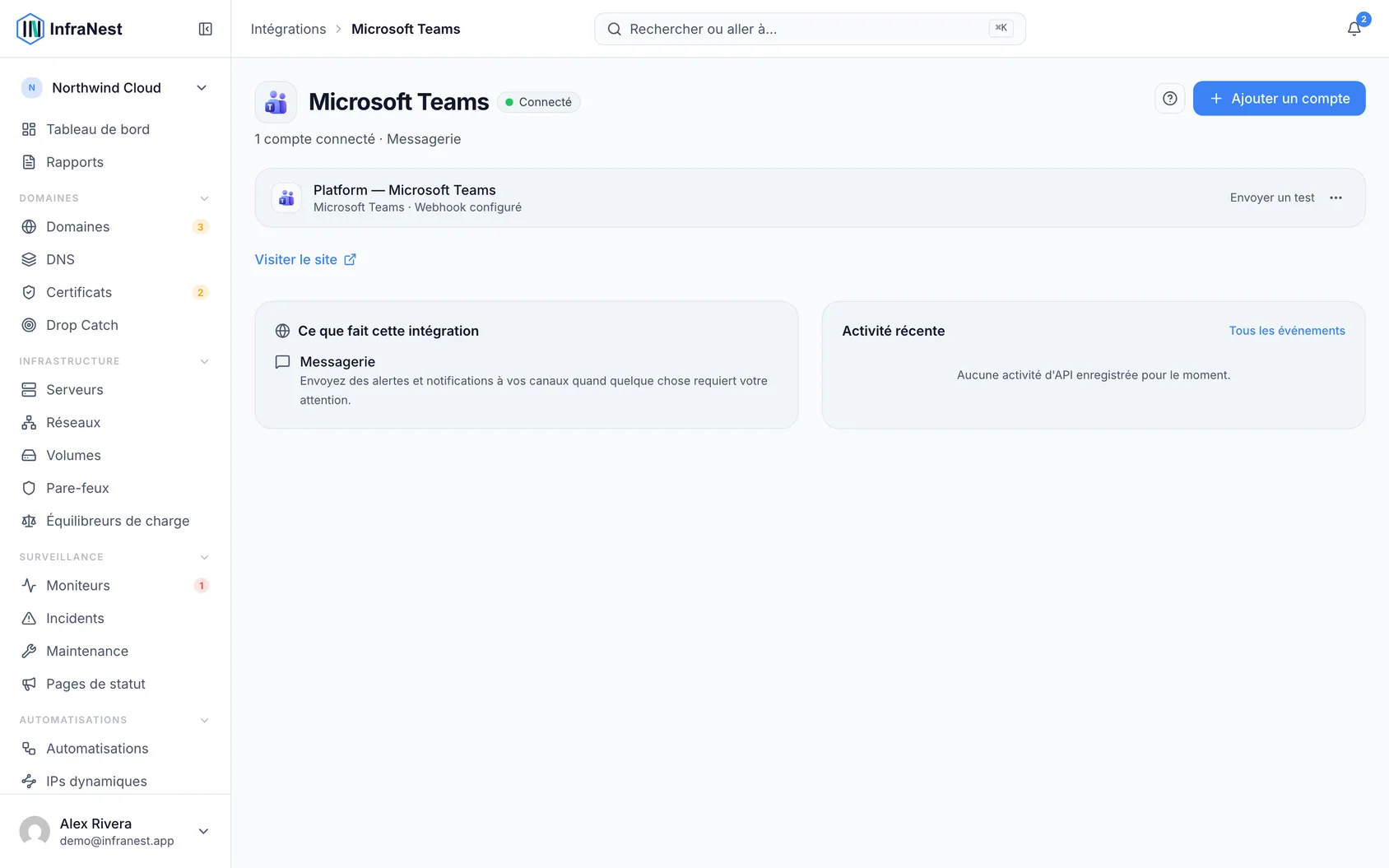 Connecter Microsoft Teams