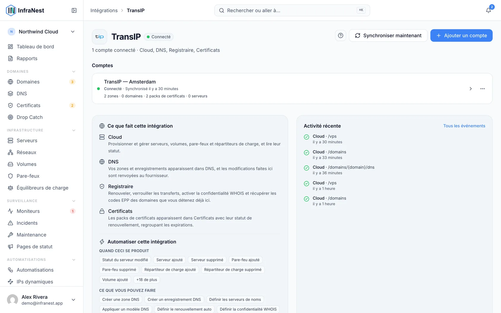 Connecter TransIP