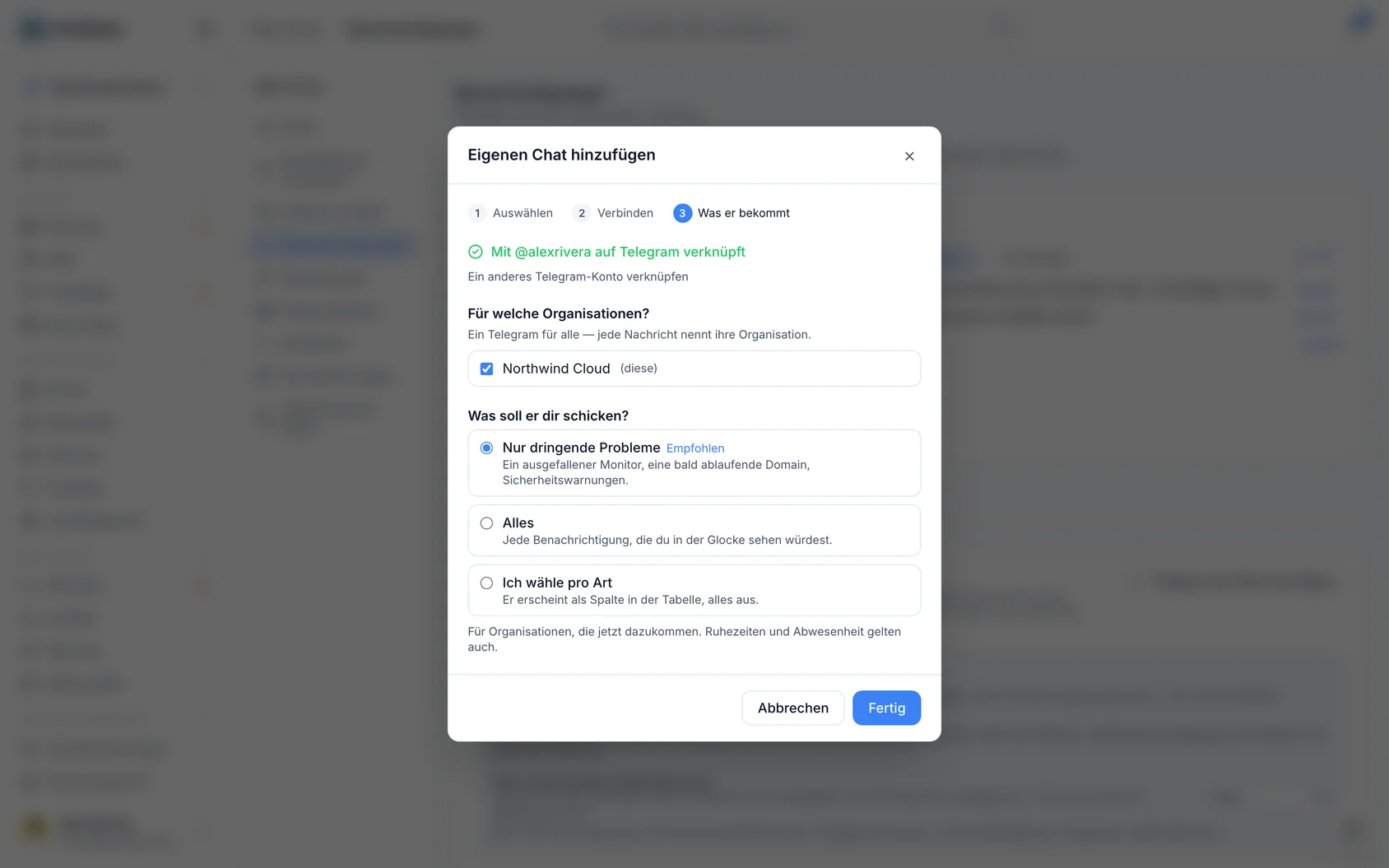 Dringende Probleme per Telegram auf dein Handy bekommen