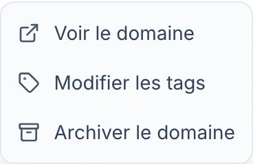 Archiver un domaine que vous ne possédez plus
