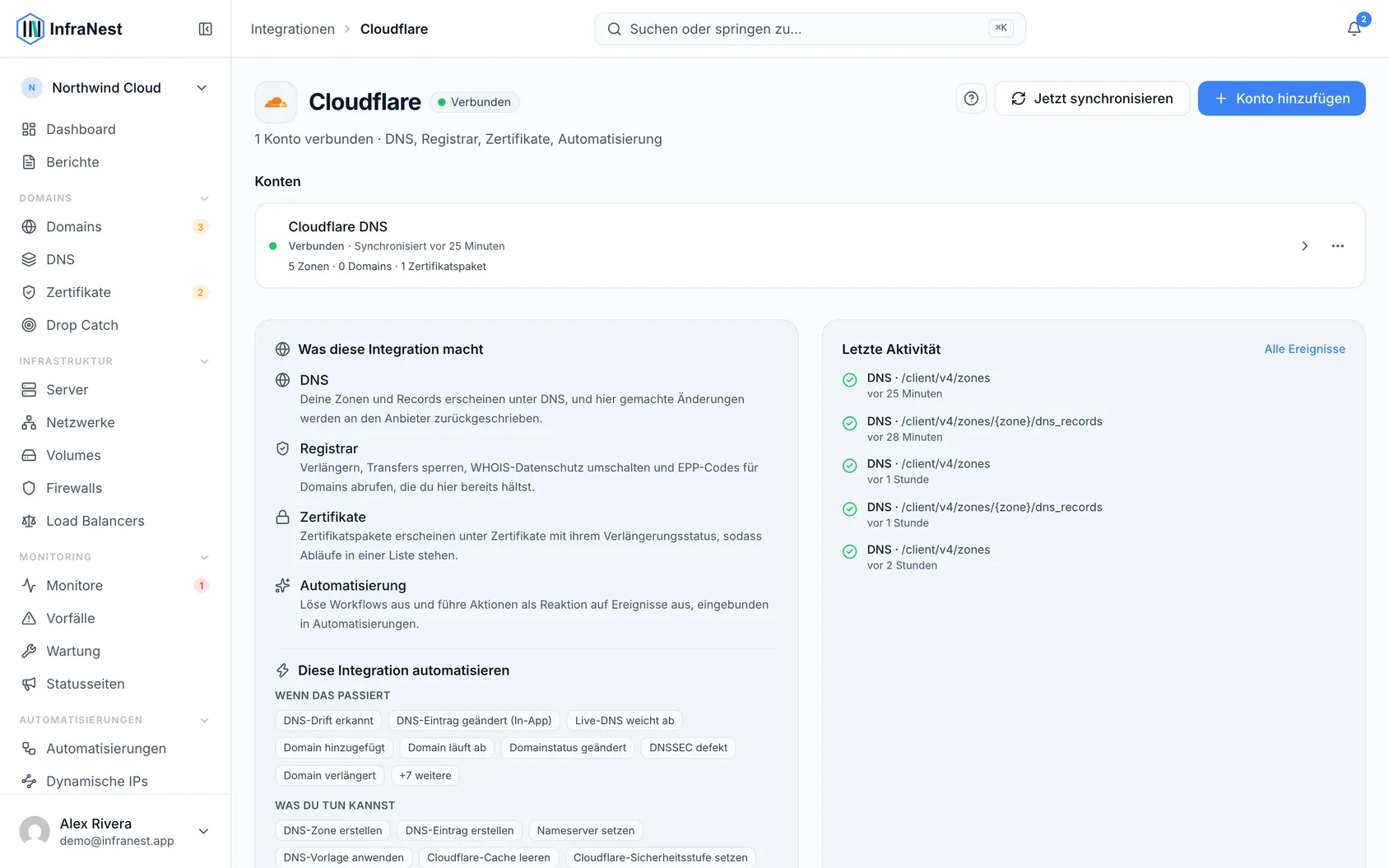 Cloudflare verbinden