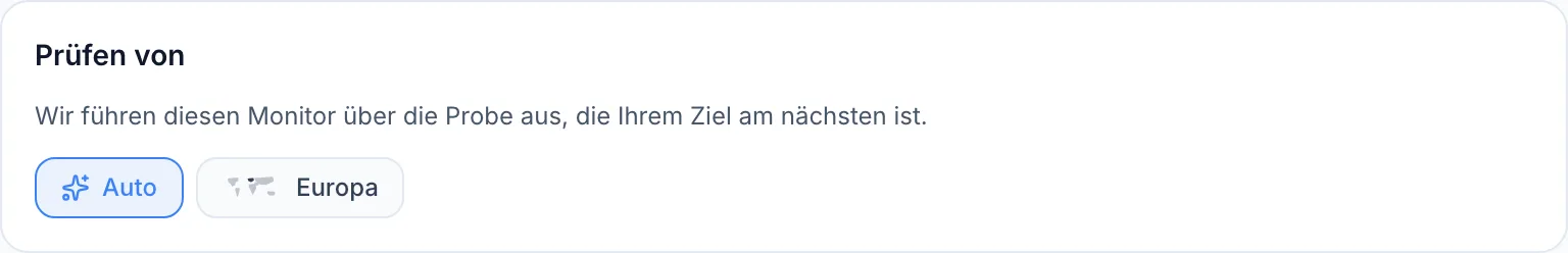 Regionen und Prüfstationen