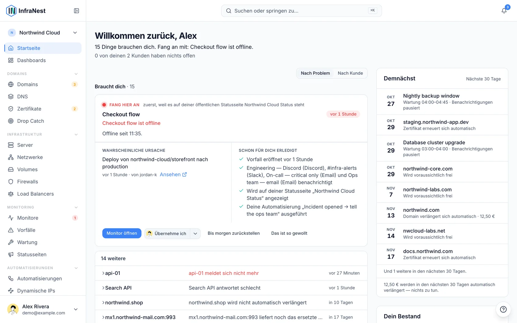 Startseite — was gerade deine Aufmerksamkeit braucht