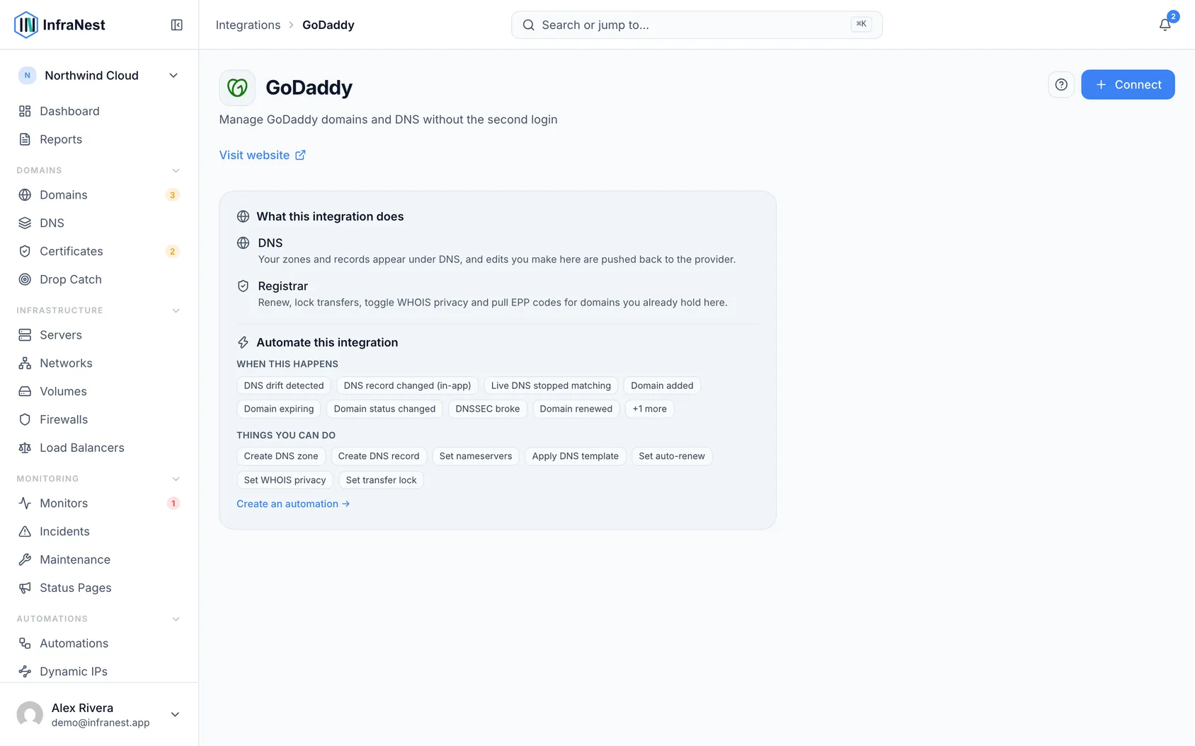 Connect GoDaddy