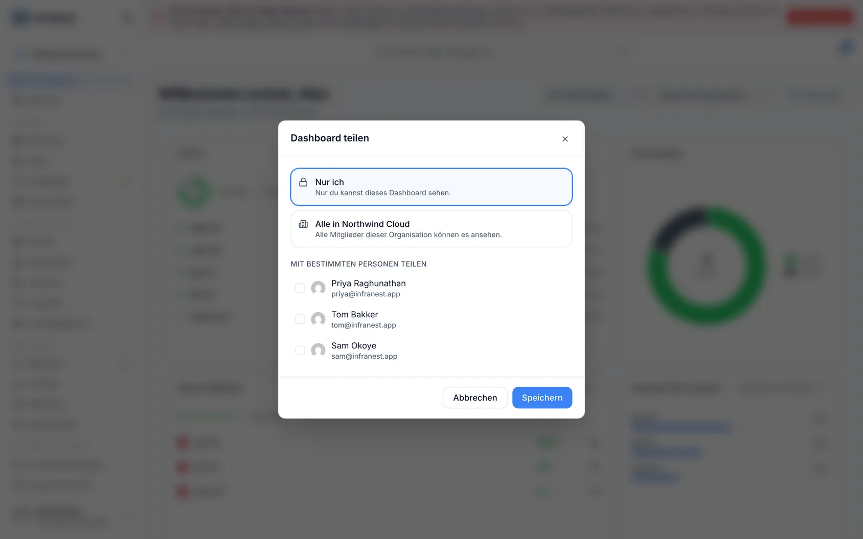 Ein Dashboard teilen