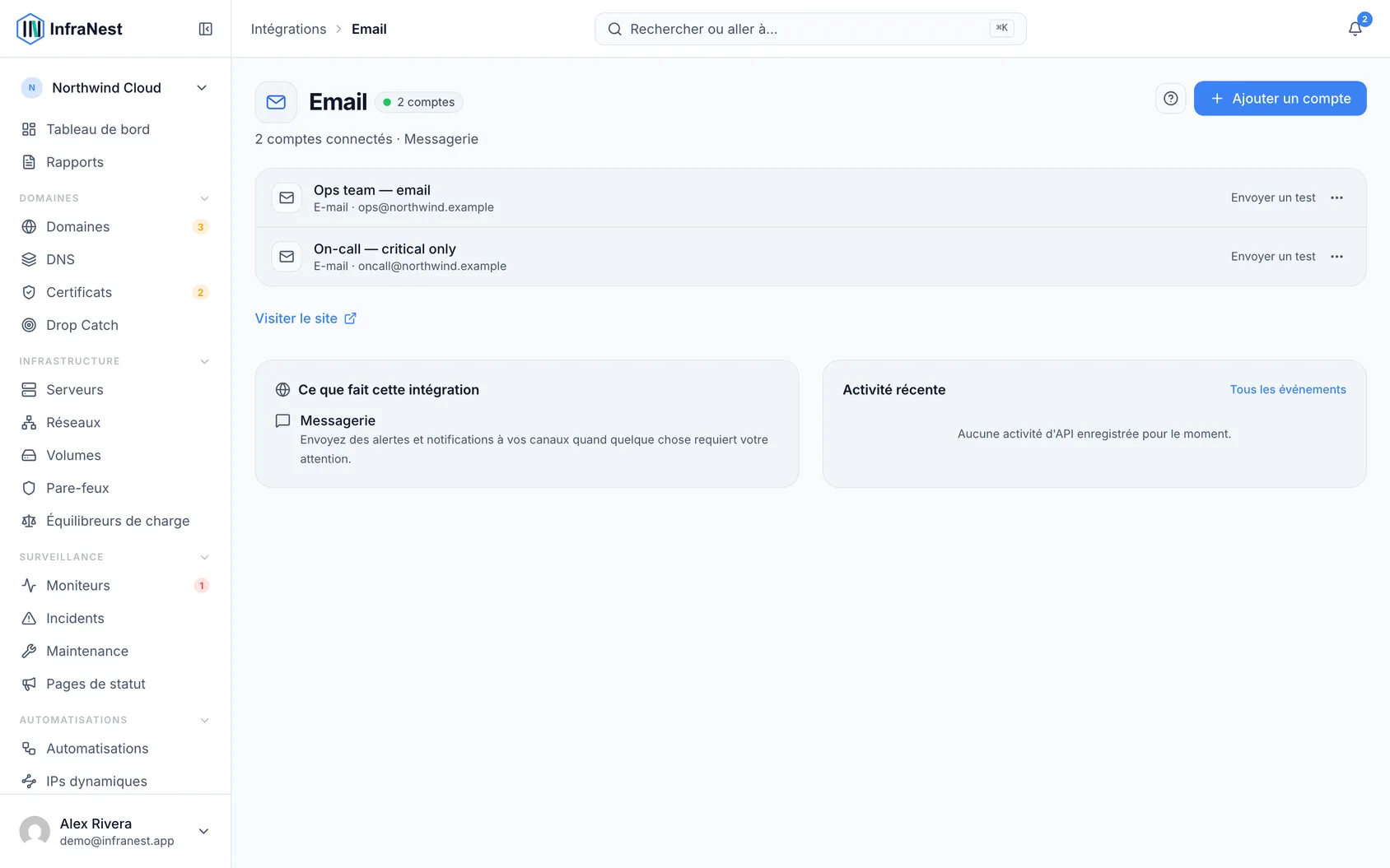 Connecter un e-mail
