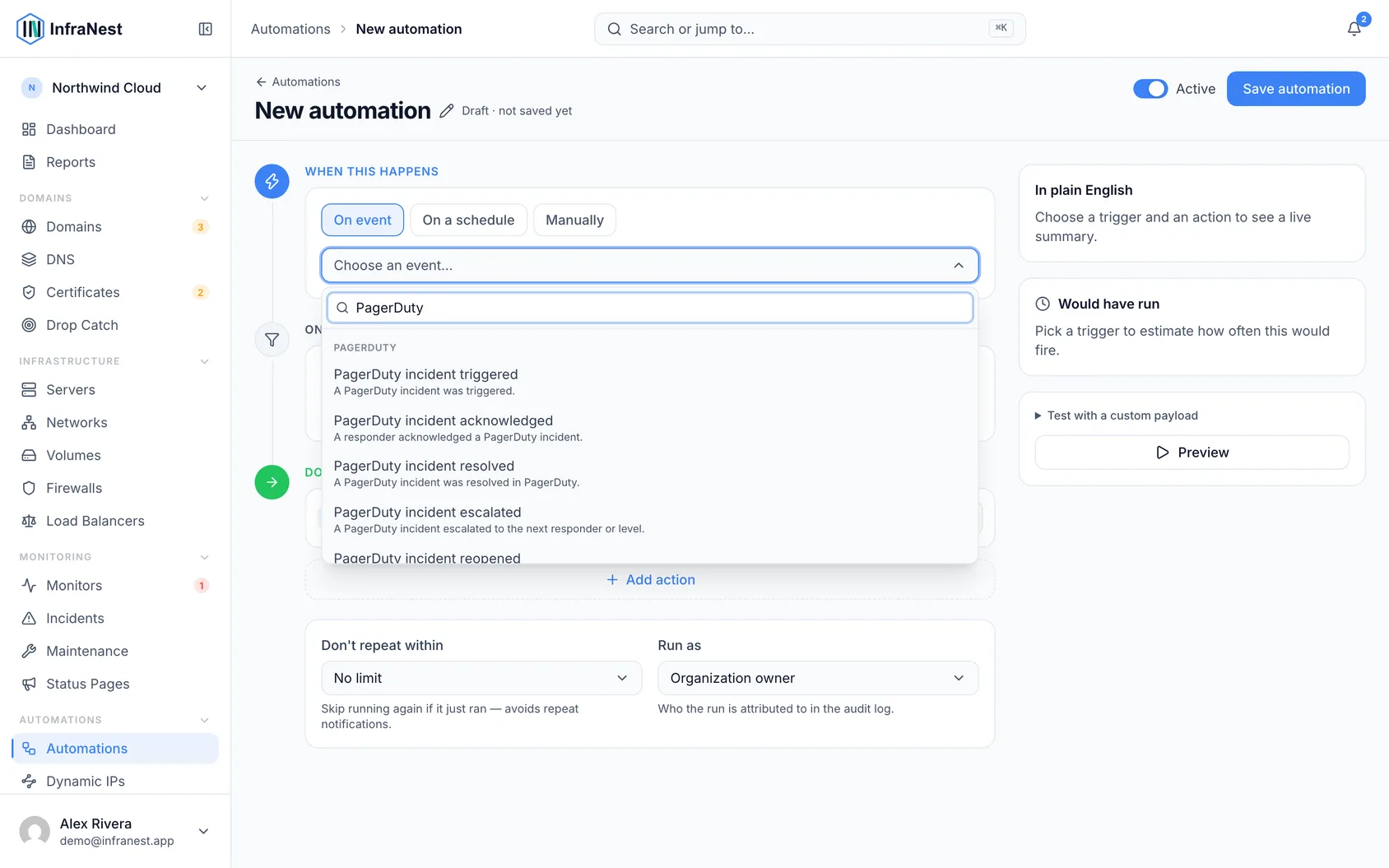 Automate with PagerDuty