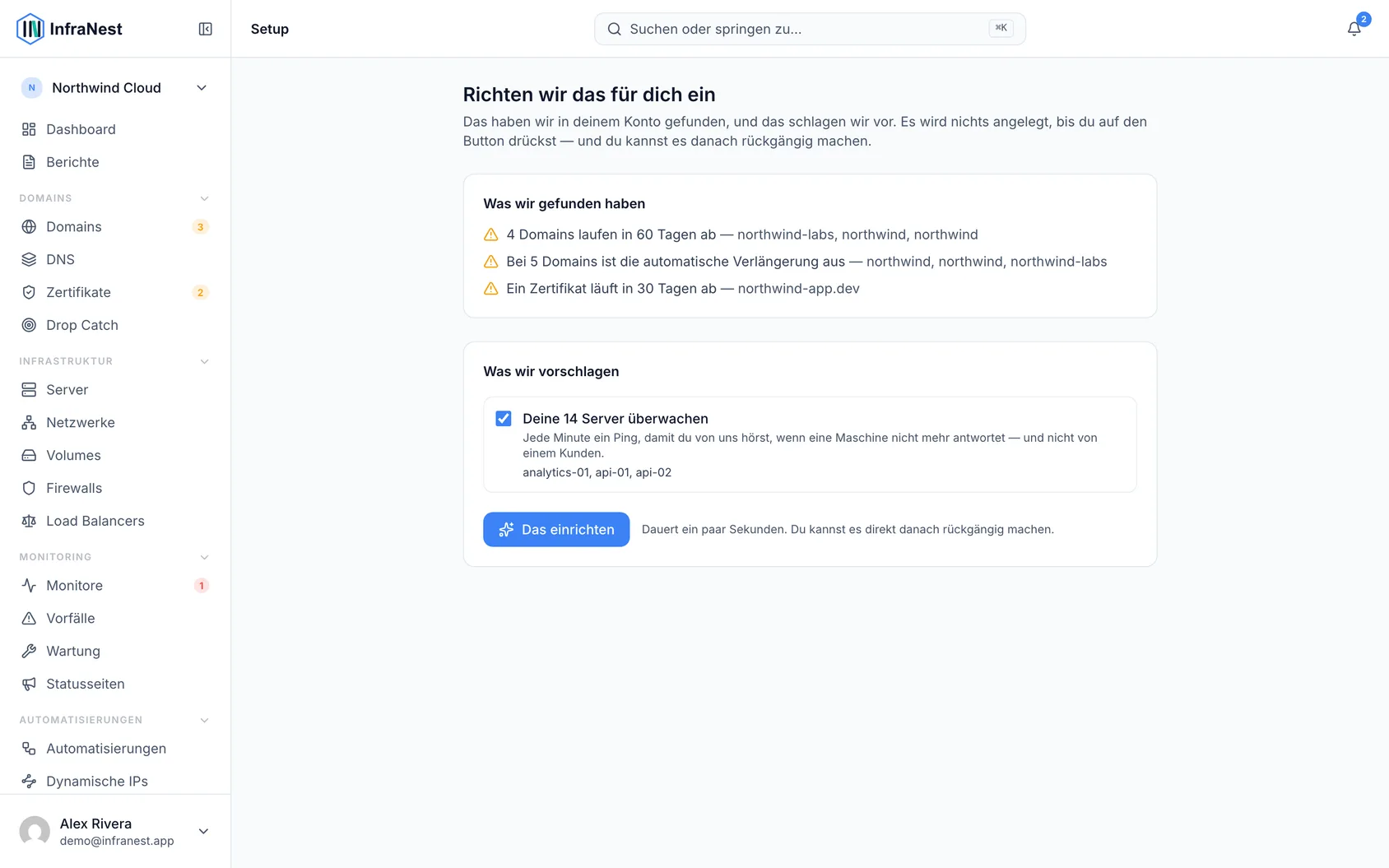 Lass uns dein Konto einrichten