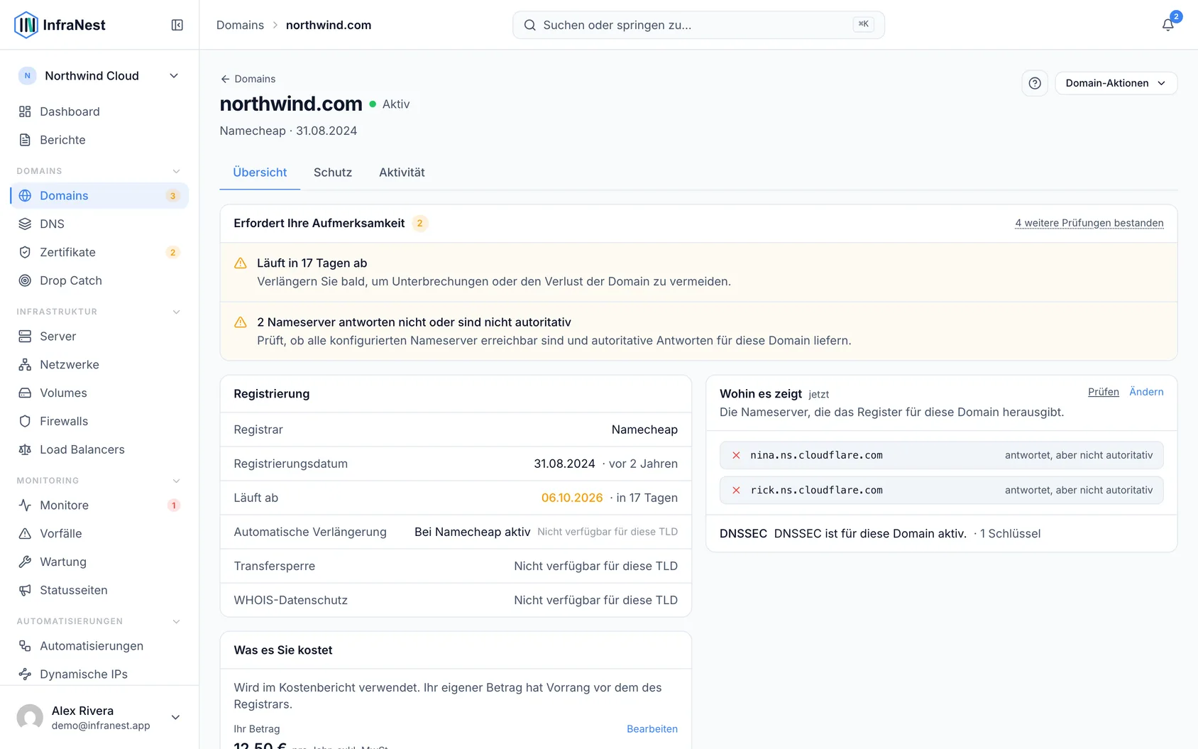 Eine Domain absichern