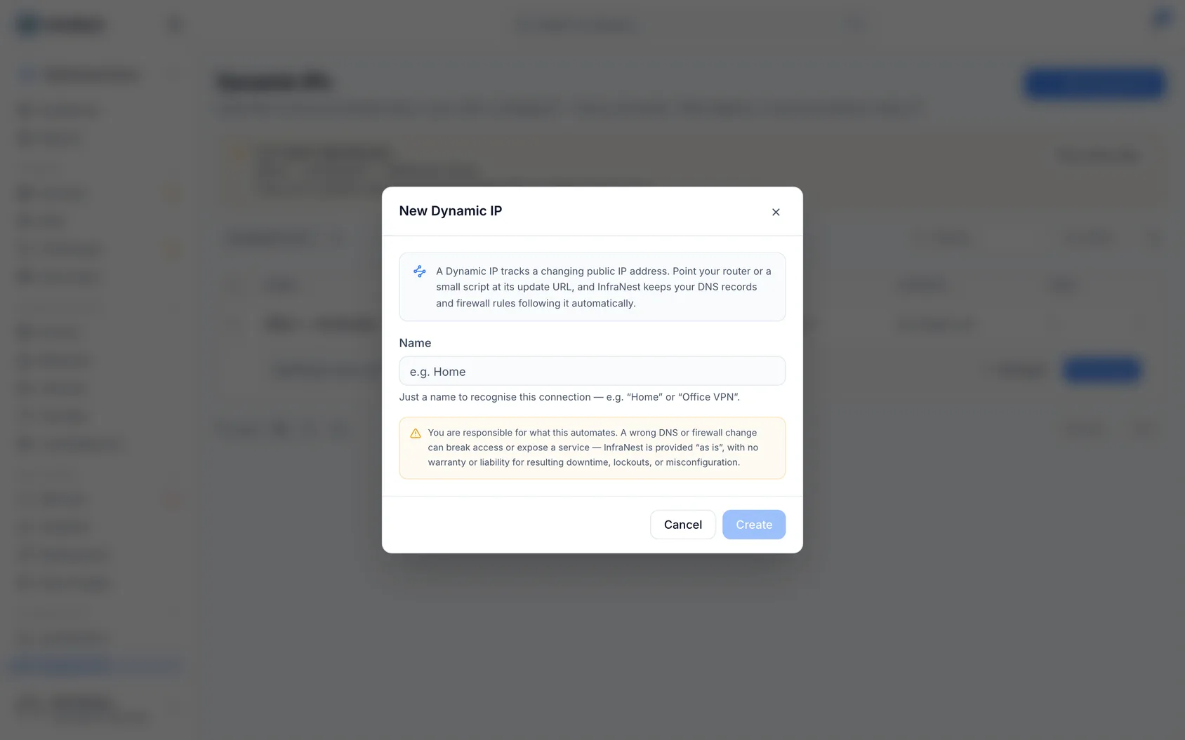 Set up Dynamic IP