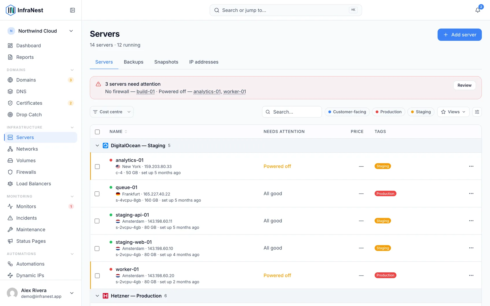 About cloud servers