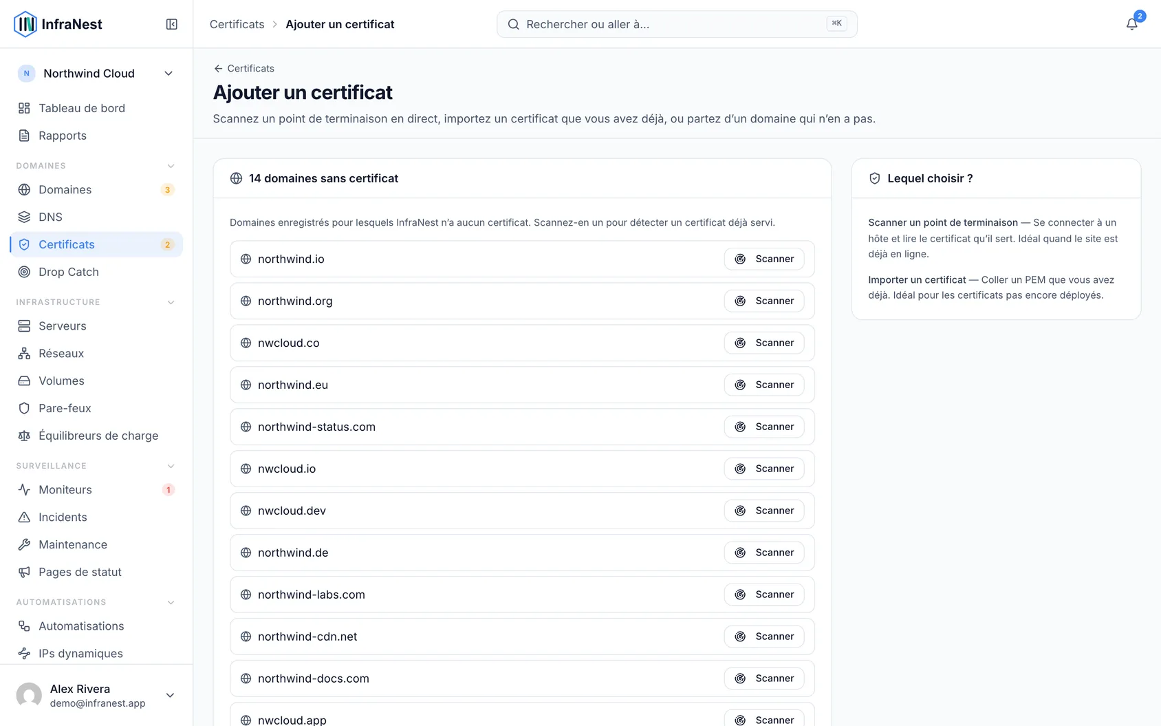 Ajouter un certificat