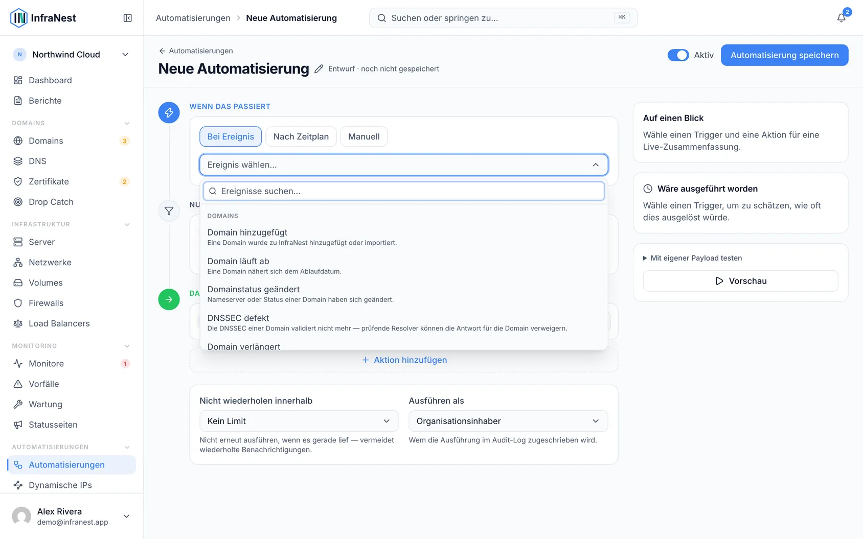 Eine Automatisierung erstellen
