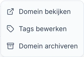 Een domein archiveren dat je niet meer bezit