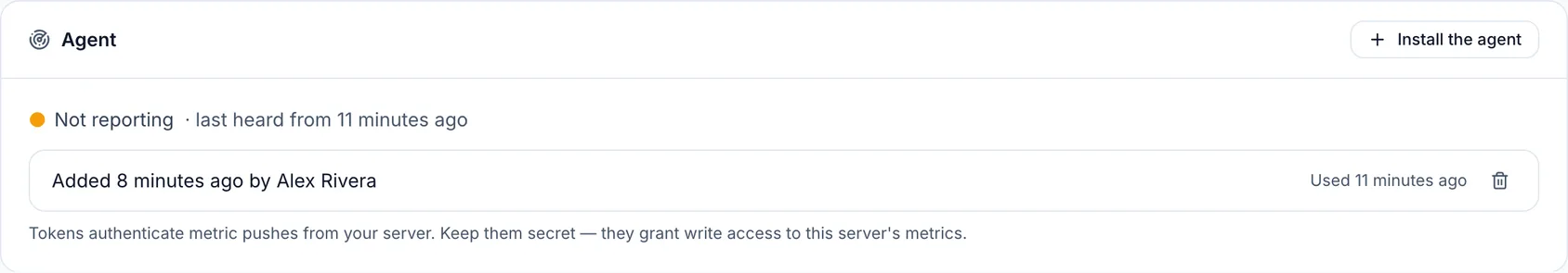 A server stopped reporting
