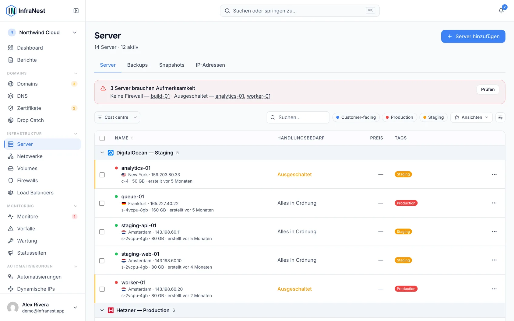 Über Cloud-Server