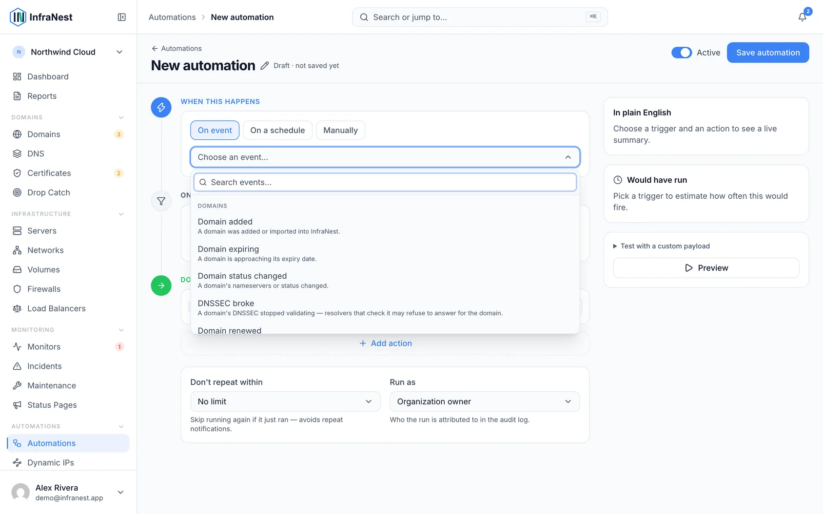Create an automation