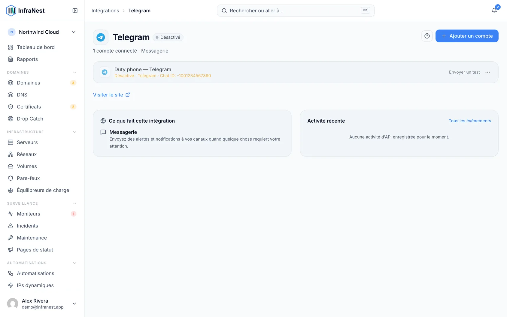 Connecter Telegram
