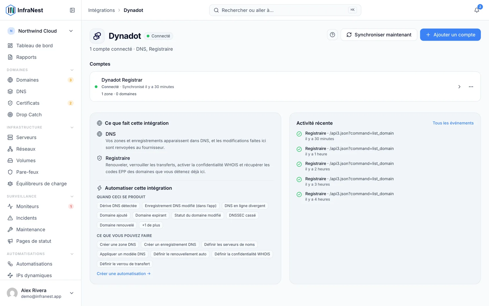 Connecter Dynadot