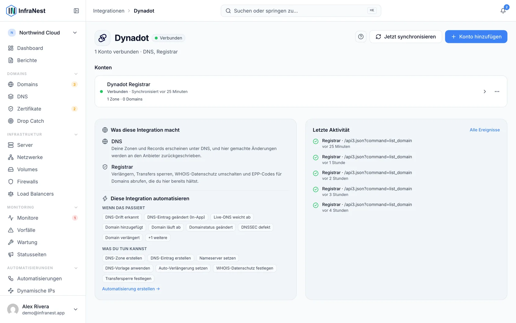 Dynadot verbinden
