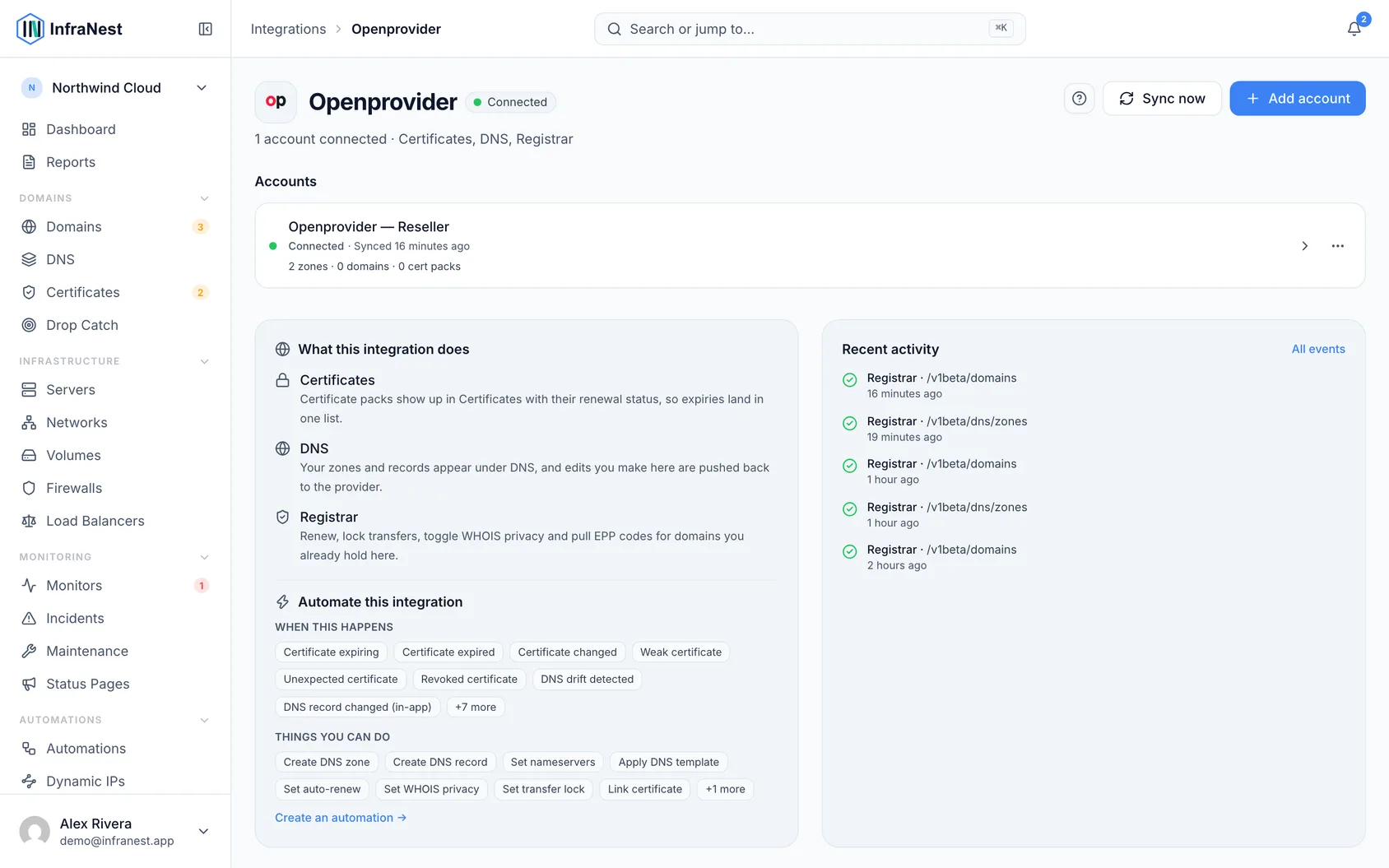 Connect Openprovider