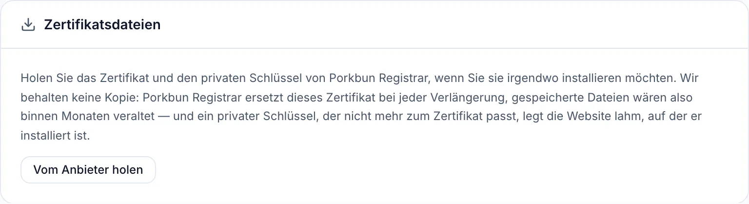 Woher Zertifikate stammen