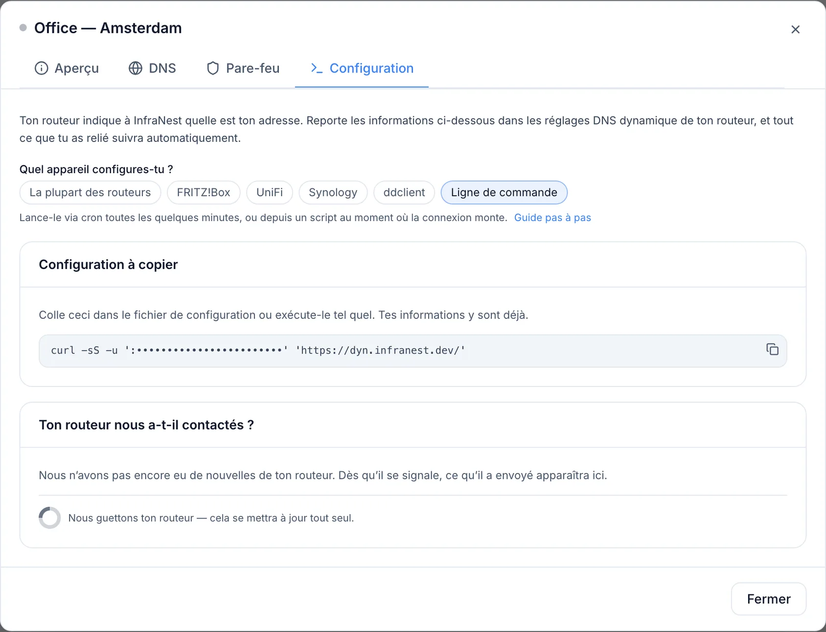 Mettre à jour votre IP depuis un ordinateur