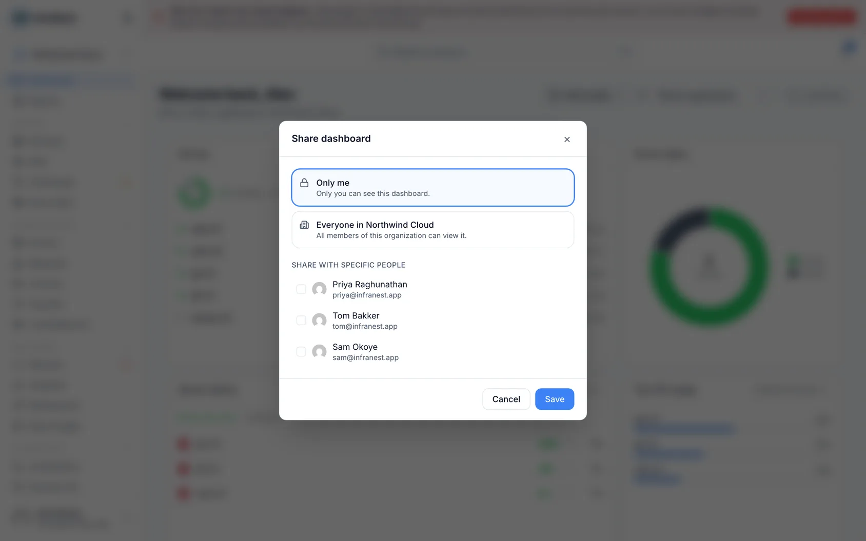 Share a dashboard