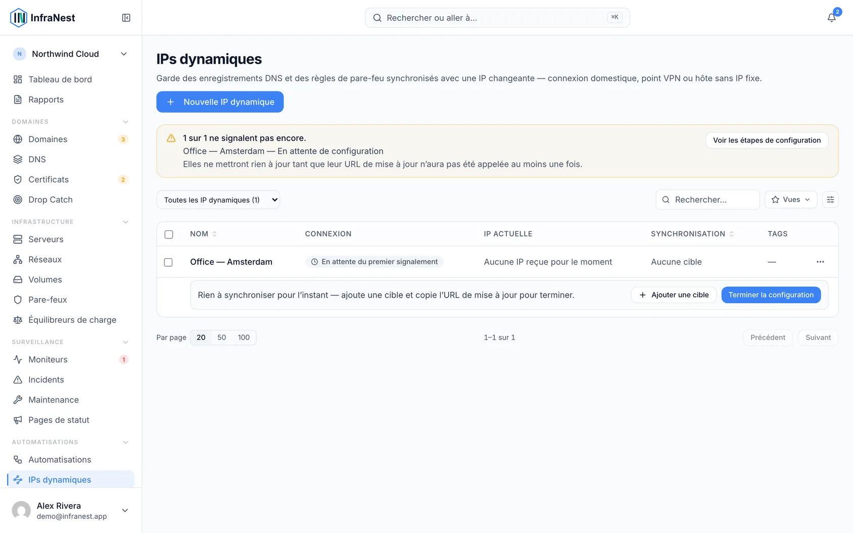 À propos de l'IP dynamique