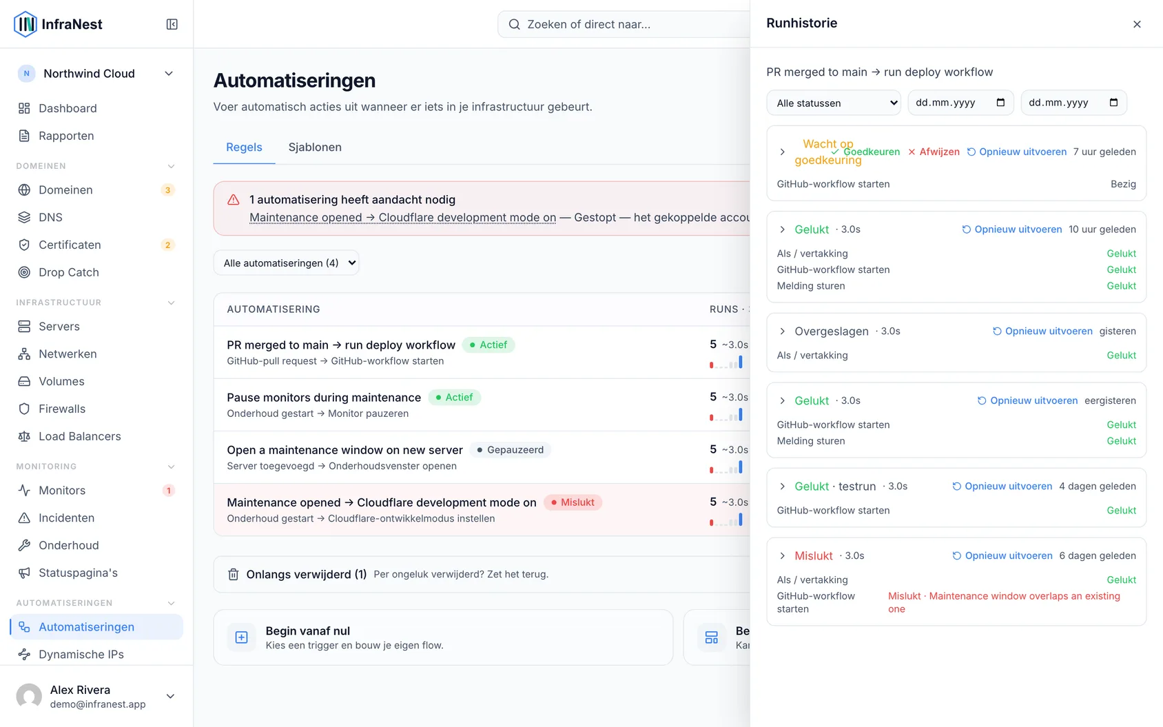 Je automatiseringsruns controleren