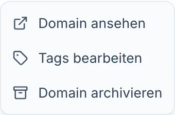 Eine Domain archivieren, die Ihnen nicht mehr gehört