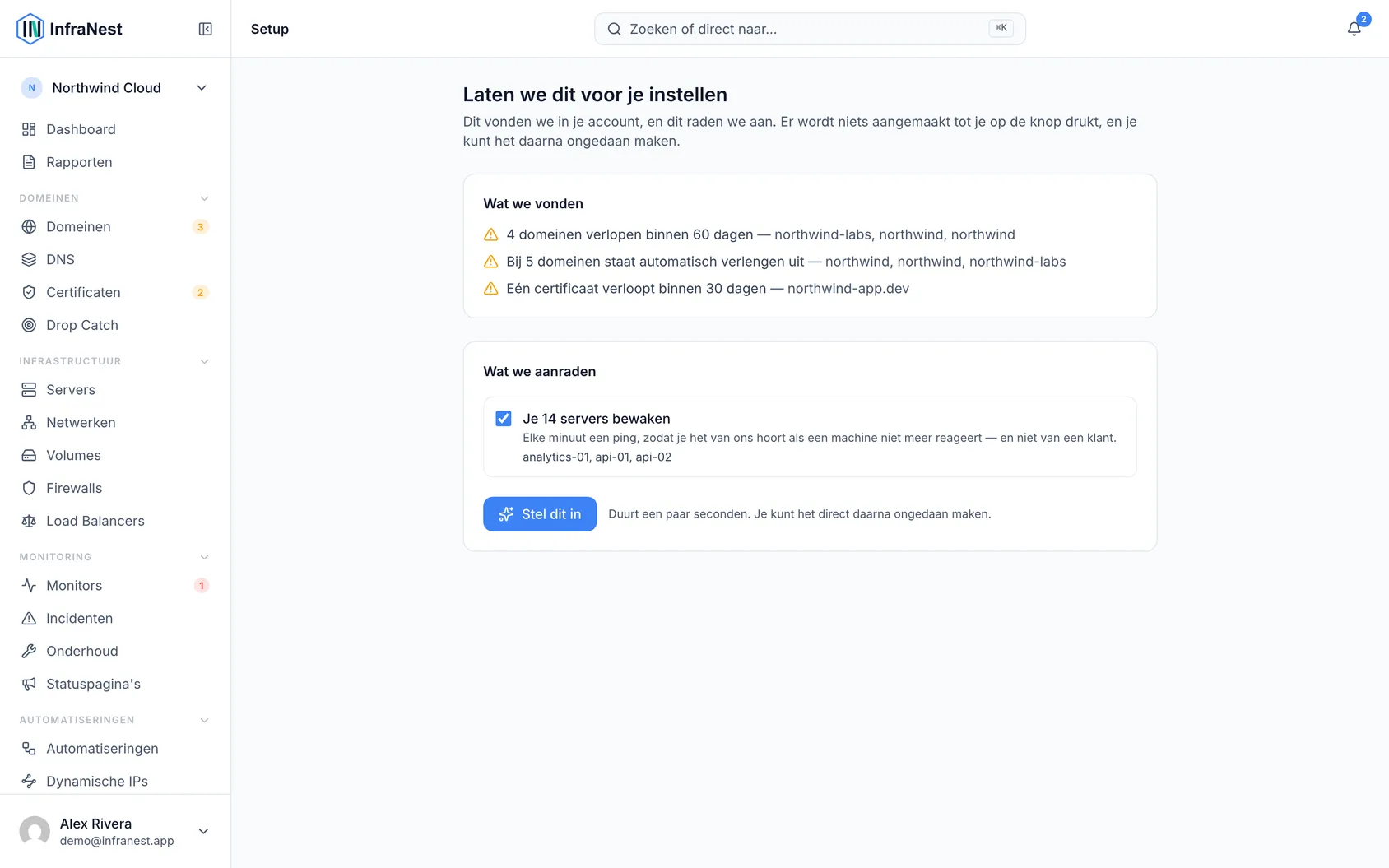 Laat ons je account instellen