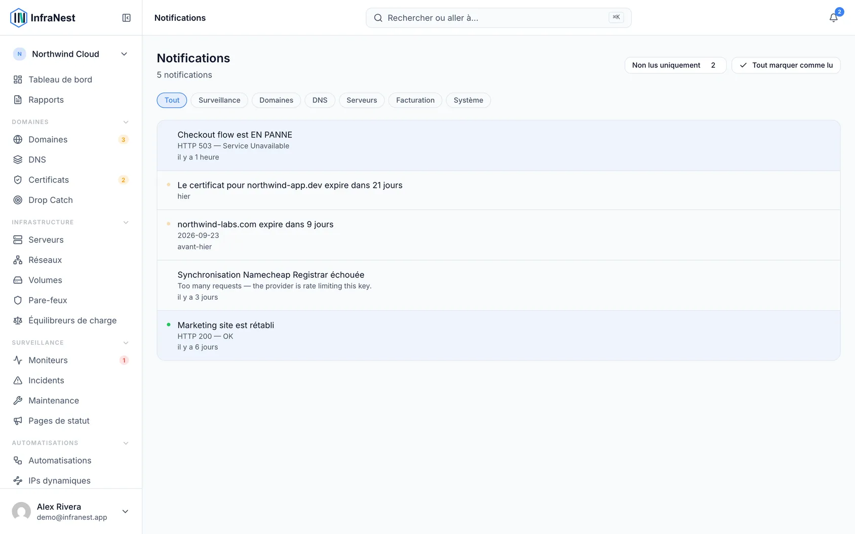 Vos notifications