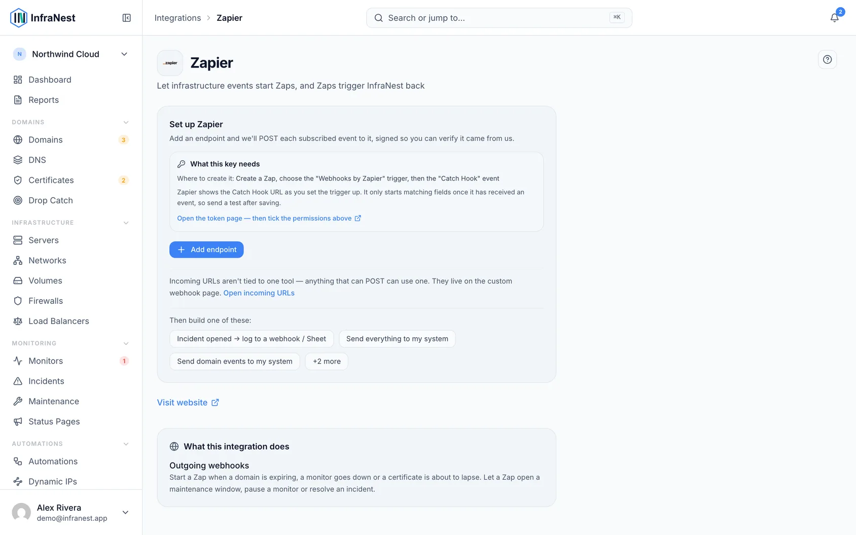 Connect Zapier
