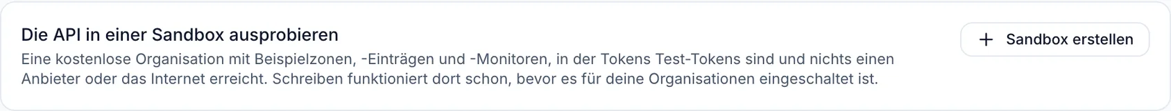 Probiere Dinge sicher in deiner Sandbox aus