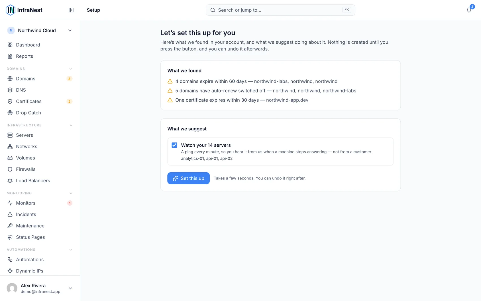 Let us set up your account