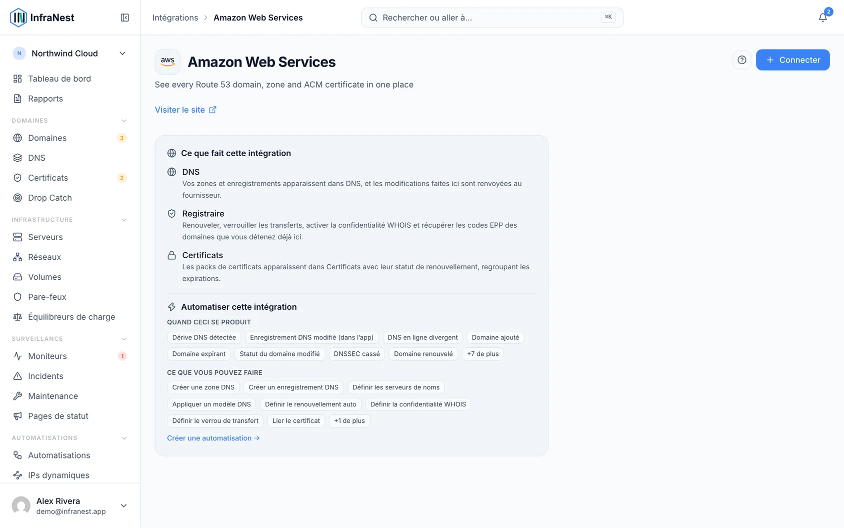 Connecter Amazon Web Services (AWS)