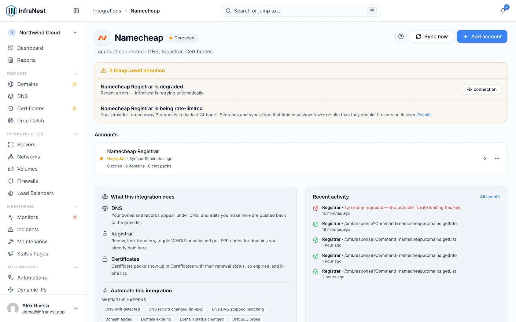 Connect Namecheap