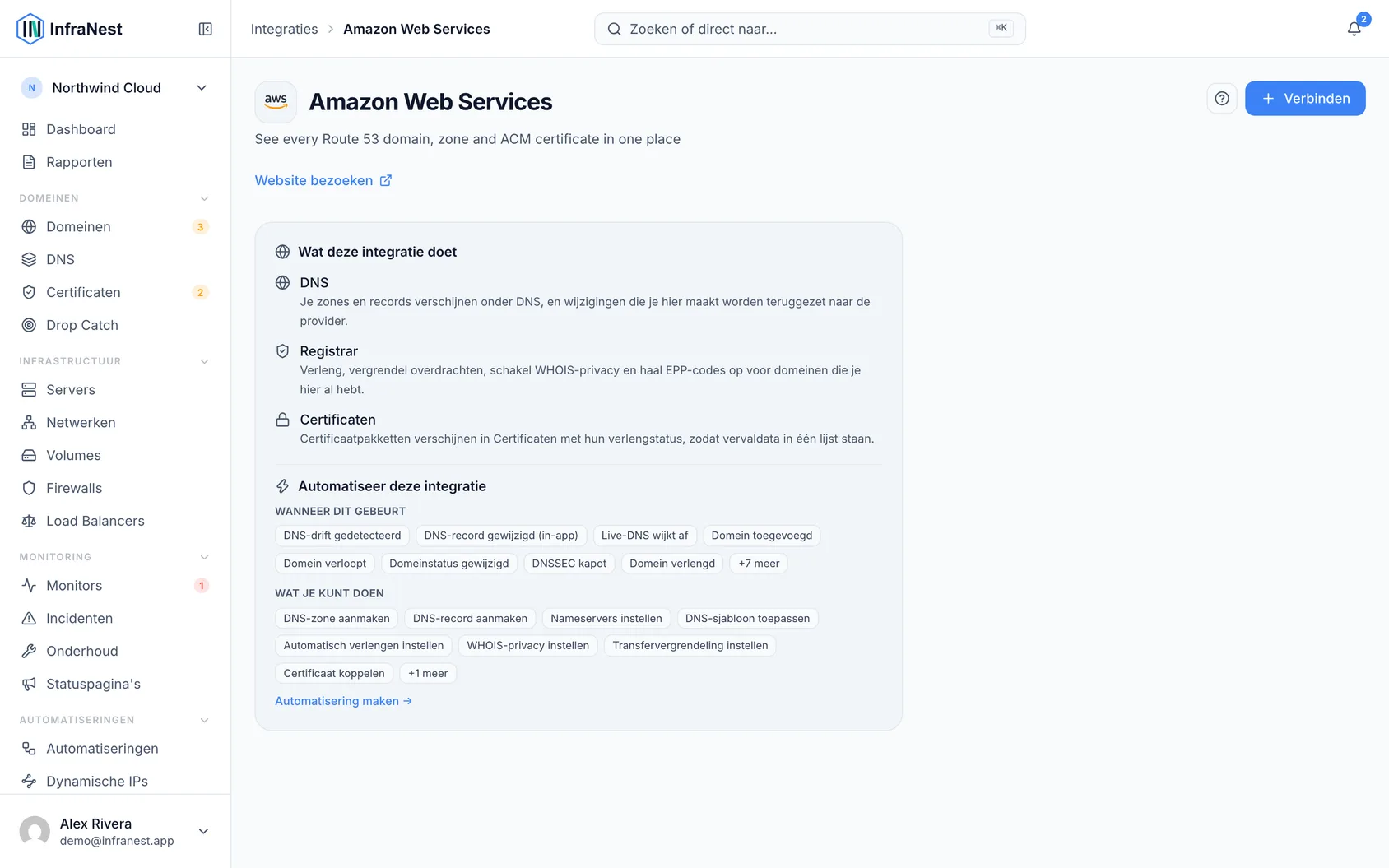 Amazon Web Services (AWS) koppelen