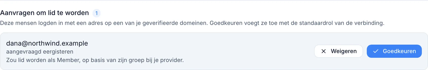 Verzoeken om lid te worden van je organisatie goedkeuren