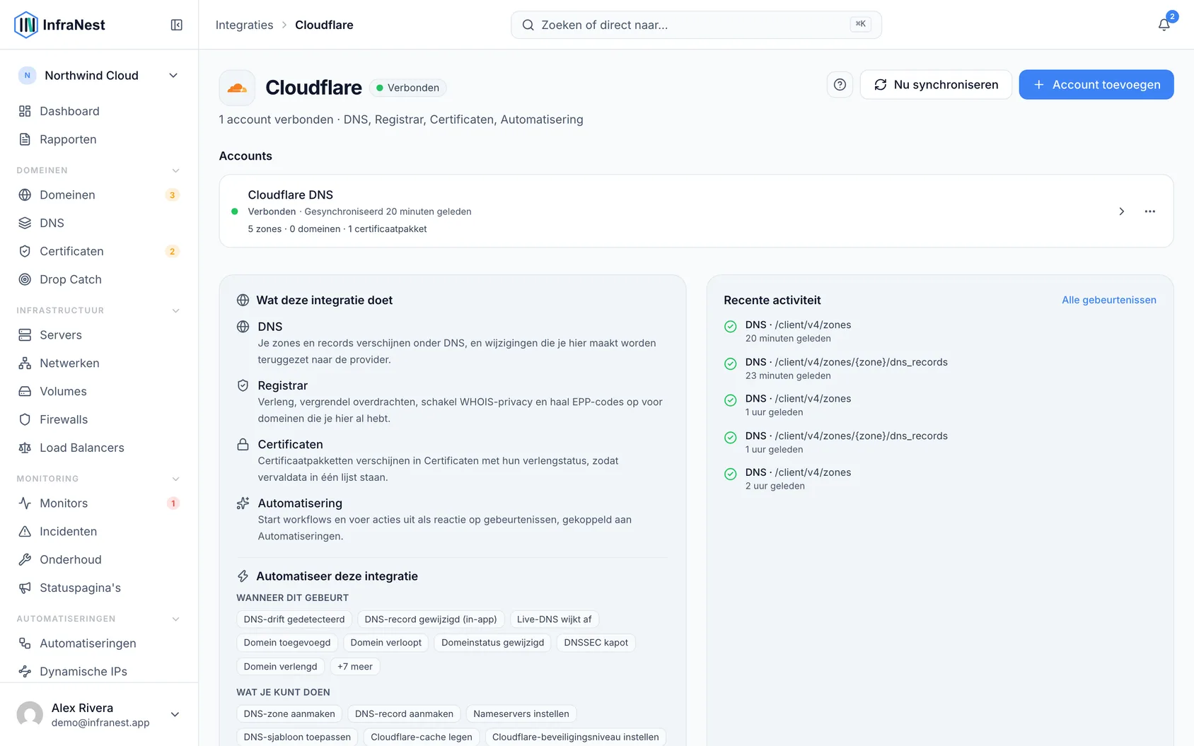 Cloudflare koppelen