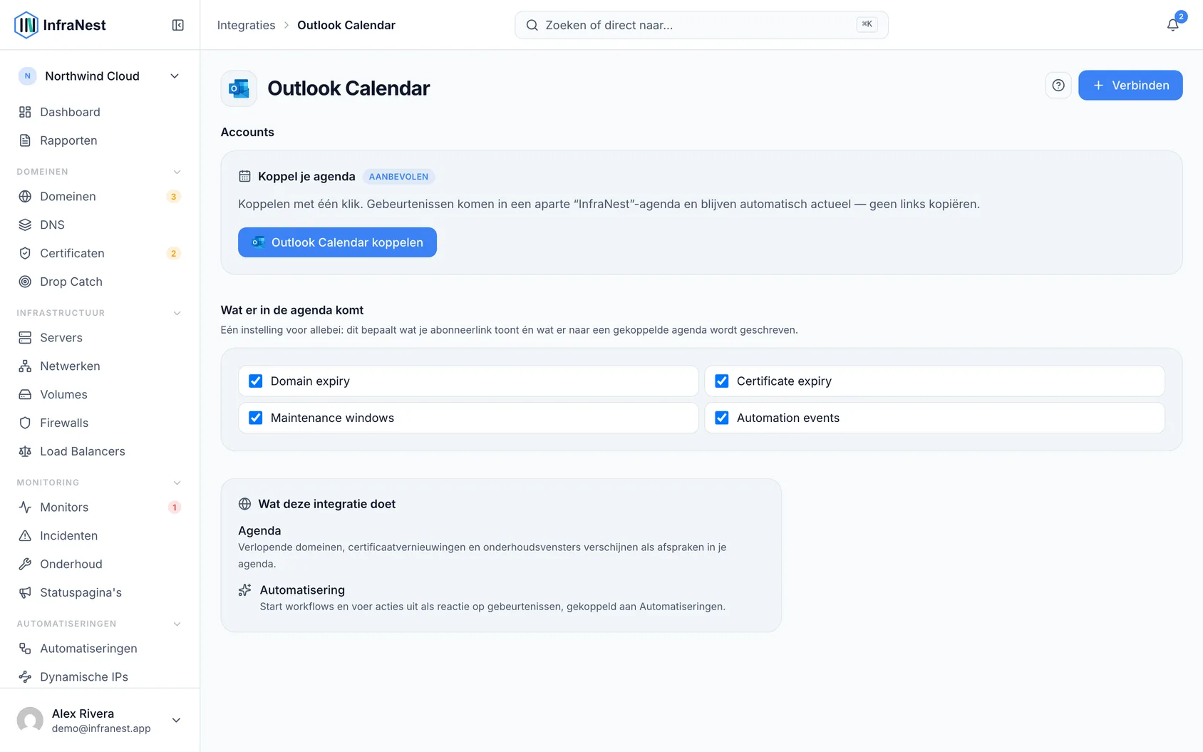 Outlook Agenda koppelen